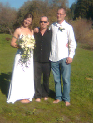 Steve and Amanda at the Russian River in Rio Nido California.
