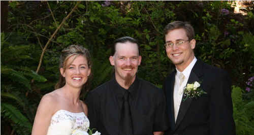 Sean and April, married at Compass Rose Gardens in Bodega California.